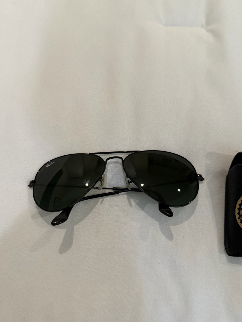 Ray-Ban Black Sunglasses Case with Gold Logo Seal